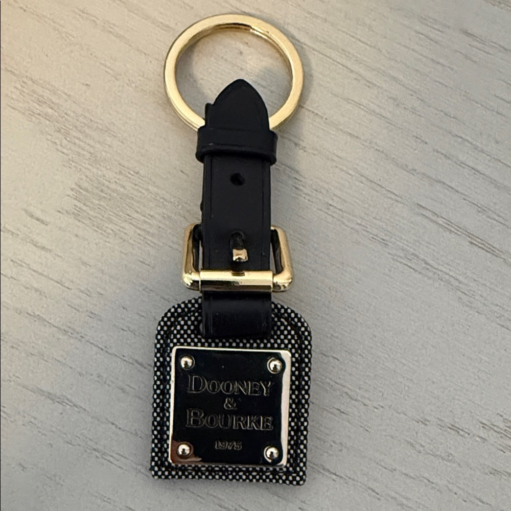 Dooney & Bourke Black and Gold Keychain